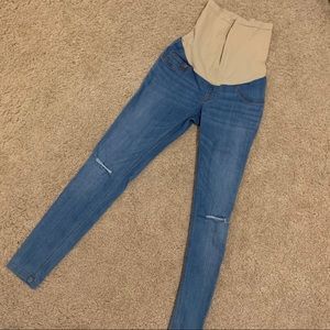 MATERNITY DISTRESSED JEANS